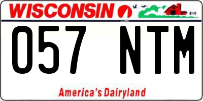 WI license plate 057NTM