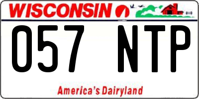 WI license plate 057NTP