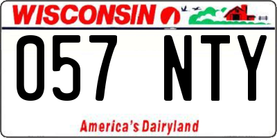 WI license plate 057NTY