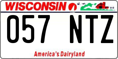 WI license plate 057NTZ