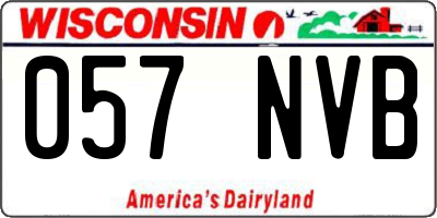 WI license plate 057NVB