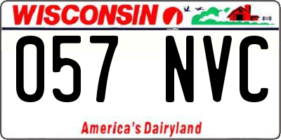 WI license plate 057NVC