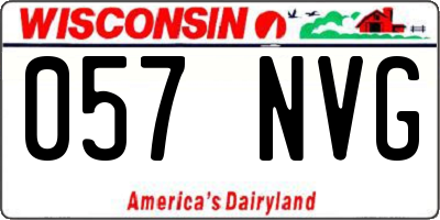 WI license plate 057NVG