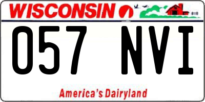 WI license plate 057NVI