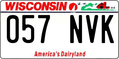 WI license plate 057NVK