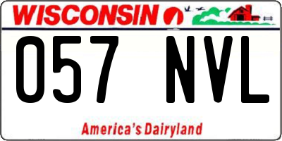 WI license plate 057NVL