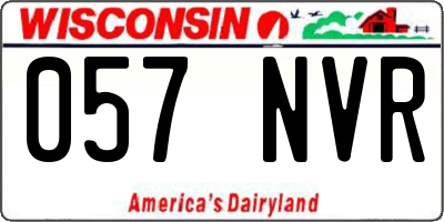 WI license plate 057NVR