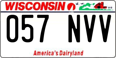 WI license plate 057NVV