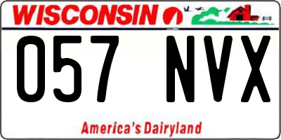 WI license plate 057NVX