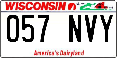 WI license plate 057NVY