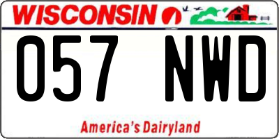 WI license plate 057NWD