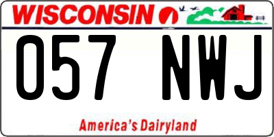WI license plate 057NWJ