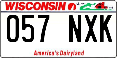WI license plate 057NXK
