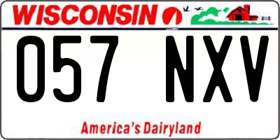 WI license plate 057NXV