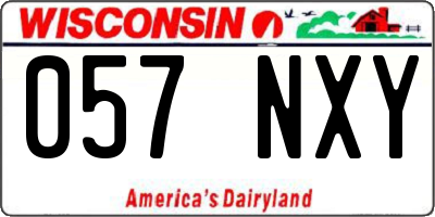 WI license plate 057NXY