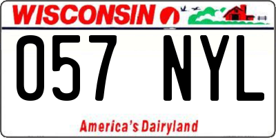 WI license plate 057NYL