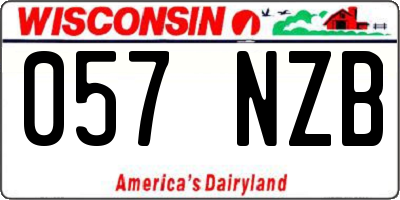 WI license plate 057NZB