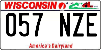 WI license plate 057NZE