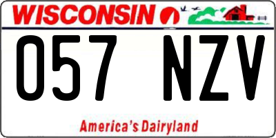 WI license plate 057NZV