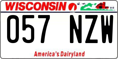 WI license plate 057NZW