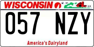 WI license plate 057NZY