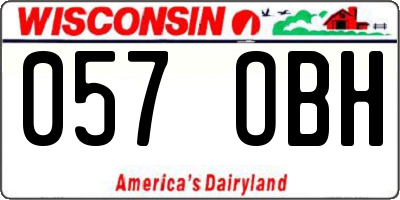 WI license plate 057OBH