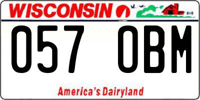 WI license plate 057OBM