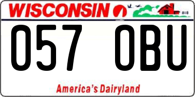 WI license plate 057OBU