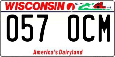WI license plate 057OCM