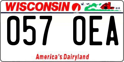 WI license plate 057OEA