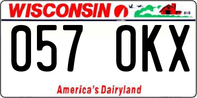 WI license plate 057OKX