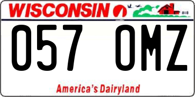 WI license plate 057OMZ