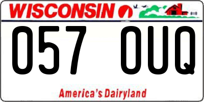 WI license plate 057OUQ