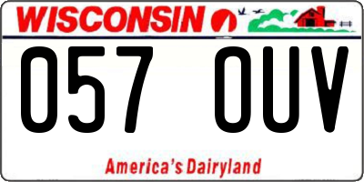 WI license plate 057OUV