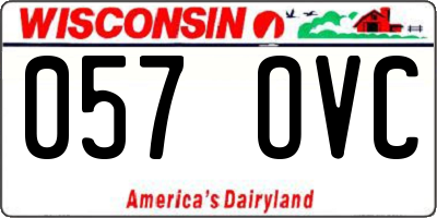 WI license plate 057OVC