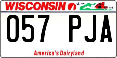 WI license plate 057PJA
