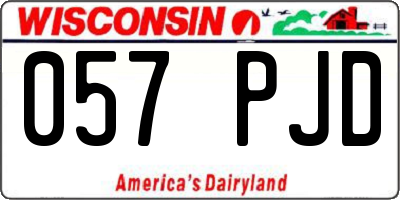 WI license plate 057PJD