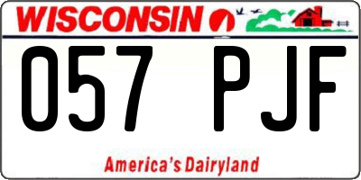 WI license plate 057PJF