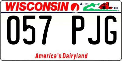 WI license plate 057PJG