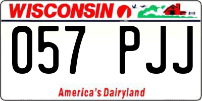 WI license plate 057PJJ