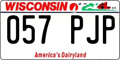 WI license plate 057PJP