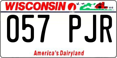 WI license plate 057PJR