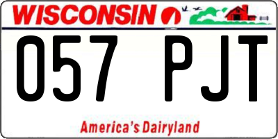 WI license plate 057PJT