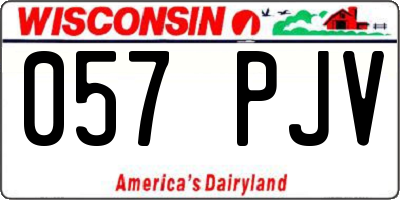 WI license plate 057PJV