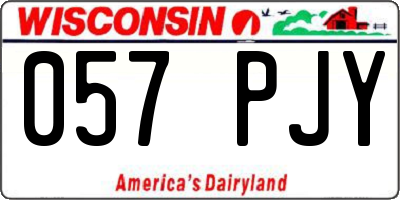 WI license plate 057PJY