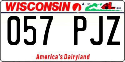 WI license plate 057PJZ