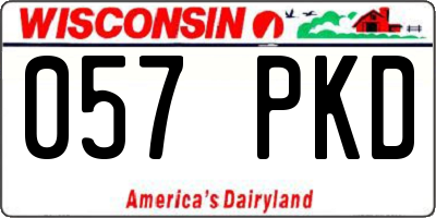 WI license plate 057PKD