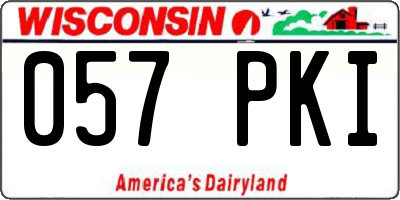 WI license plate 057PKI