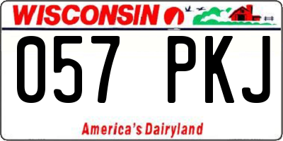 WI license plate 057PKJ