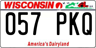 WI license plate 057PKQ